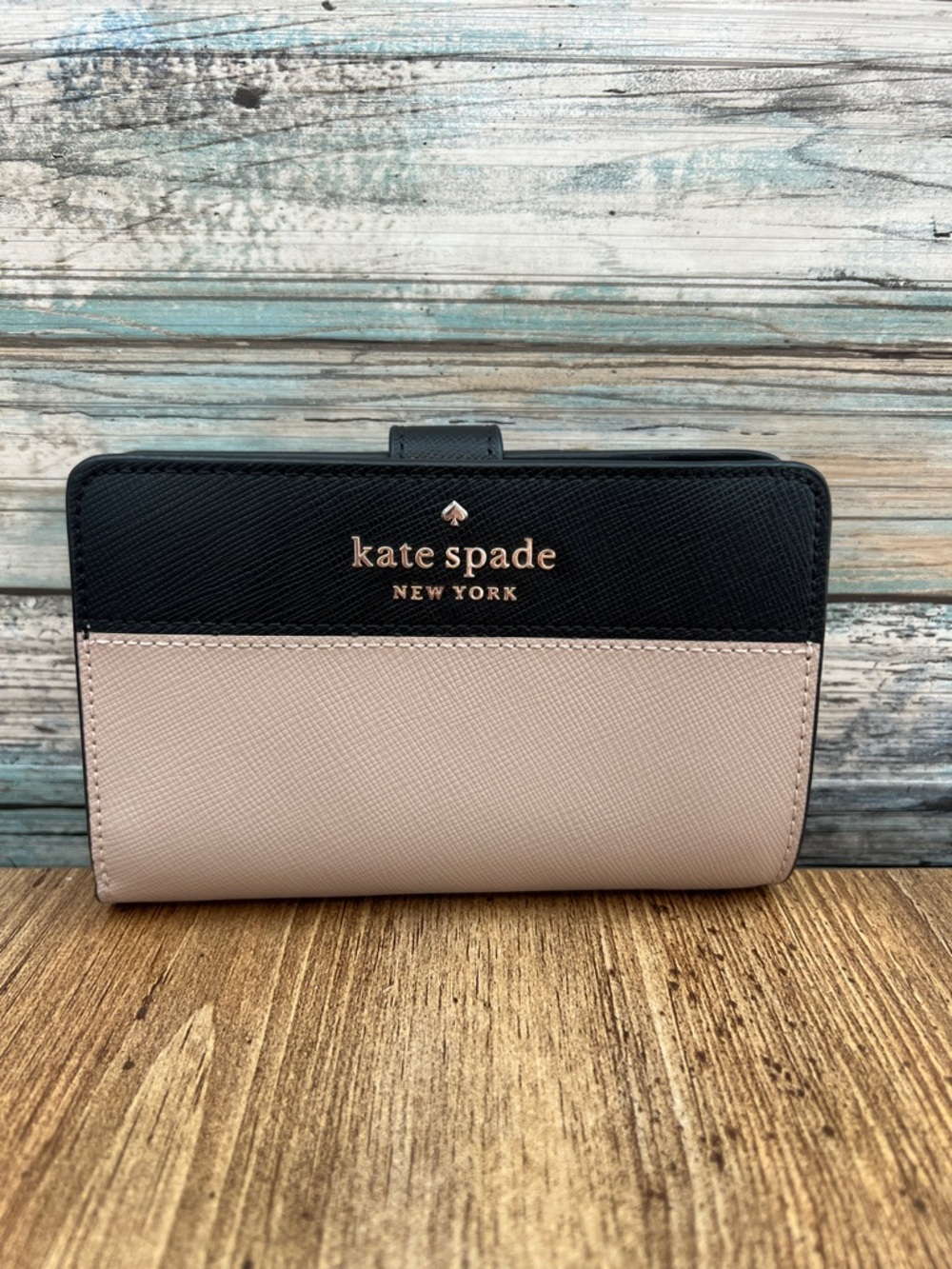 Kate Spade New York  Color Block Saffiano Leather Bifold Wallet